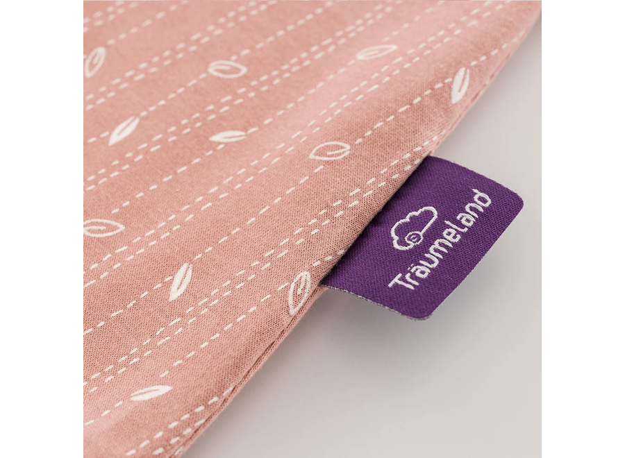 Sleeping bag sleeveless - GOTS cotton - Leave Pink - Different sizes