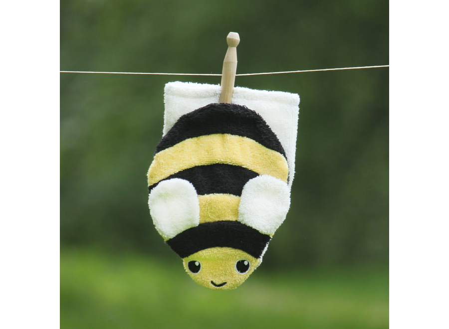 Washcloth - Bea the Bee small - organic cotton - soft cuddly toys