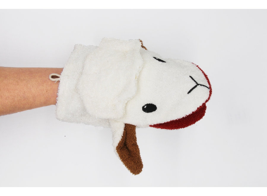 Washcloth - Stella the Sheep small - organic cotton - soft cuddly toys