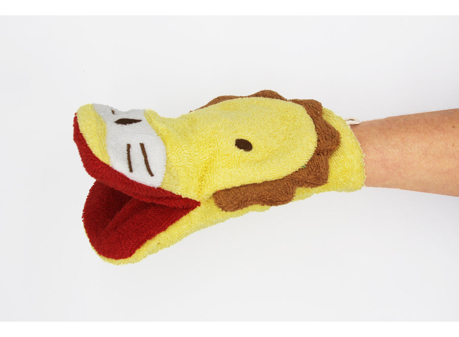 Waschlappen - Ludwig der Löwe klein - Bio-Baumwolle - weiche Kuscheltiere