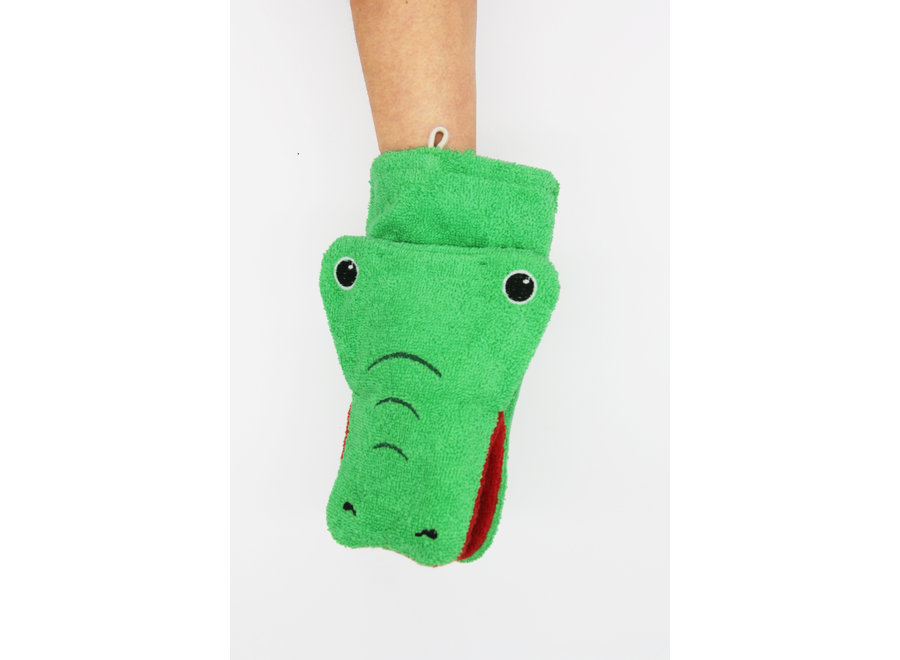 Gant de bain - Coton bio - Petit - Konrad le Crocodile | Amusement pour les enfants