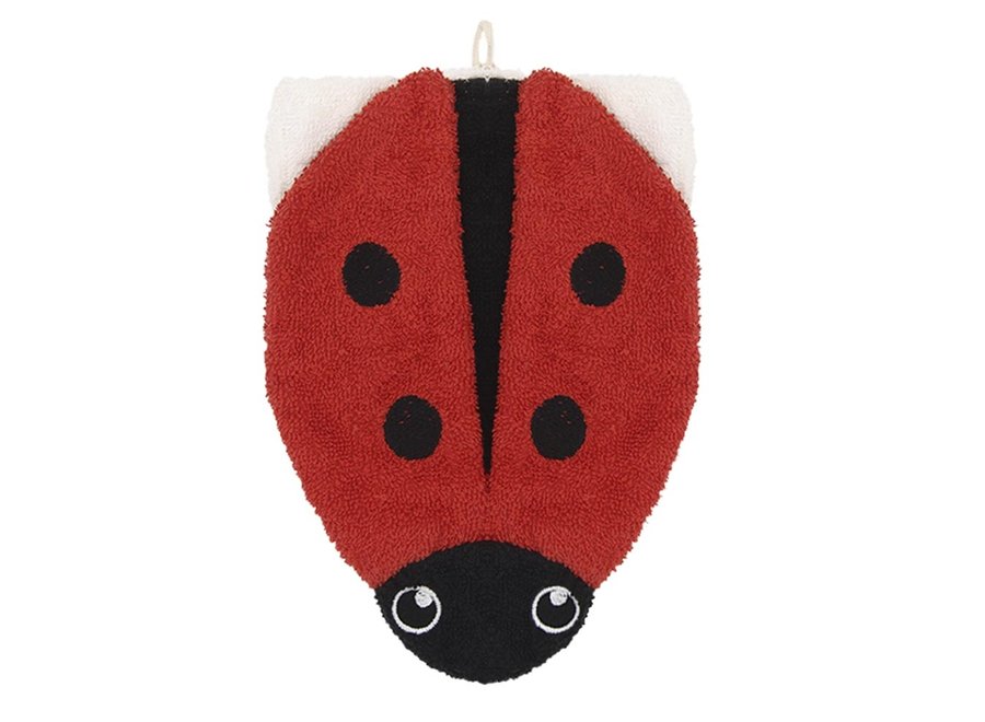 Gant de bain - Coton biologique - Petit - Martin le Coccinelle - Faites du bain un moment joyeux!