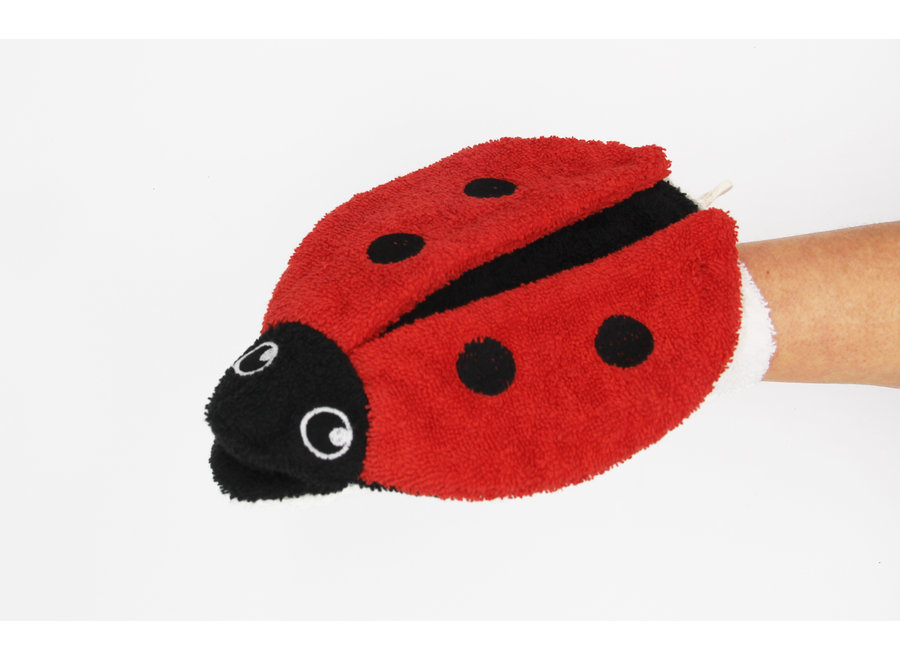 Gant de bain - Coton biologique - Petit - Martin le Coccinelle - Faites du bain un moment joyeux!