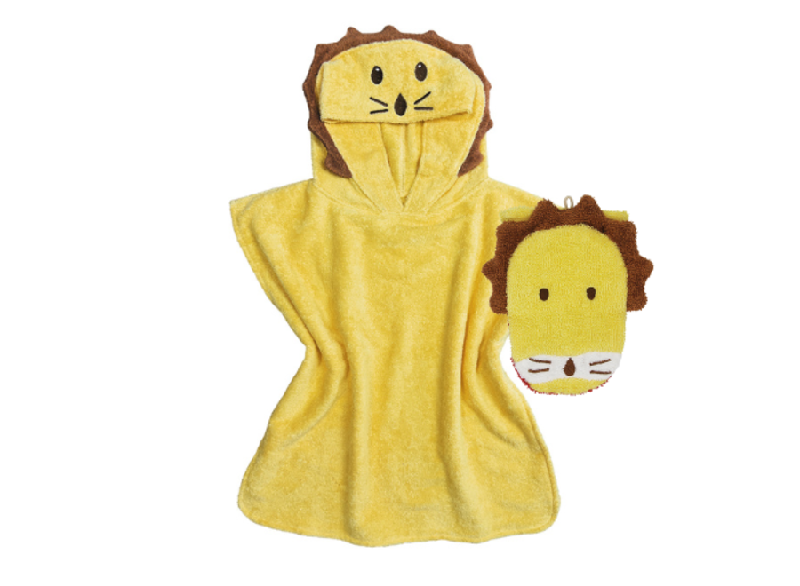 Bath Poncho & Washcloth - Kids - Organic Cotton - Ludwig de Leeuw