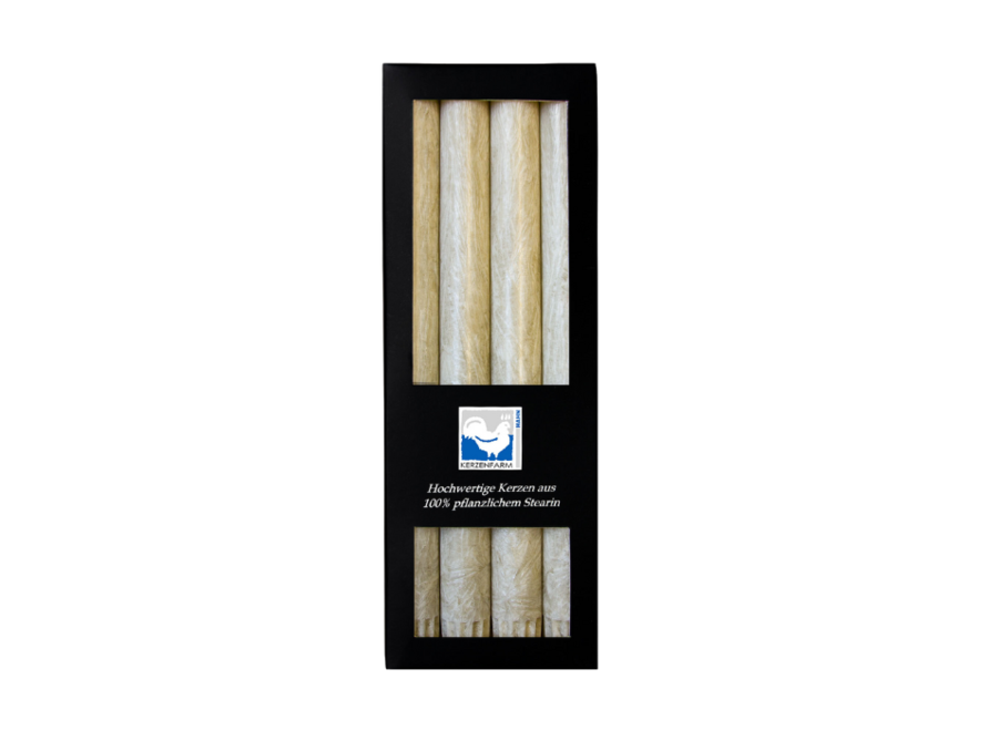 Stick candles - Plantbased Stearin - 4 pieces - Different colors