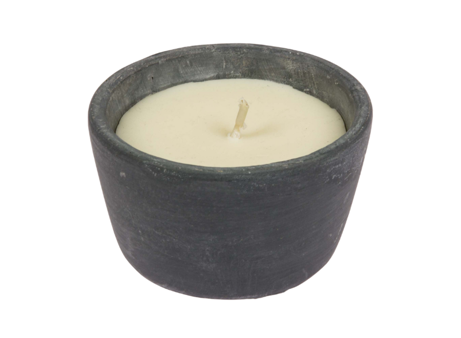 Garden candle - rapeseed wax - Stone pot - 1 piece - Anthracite