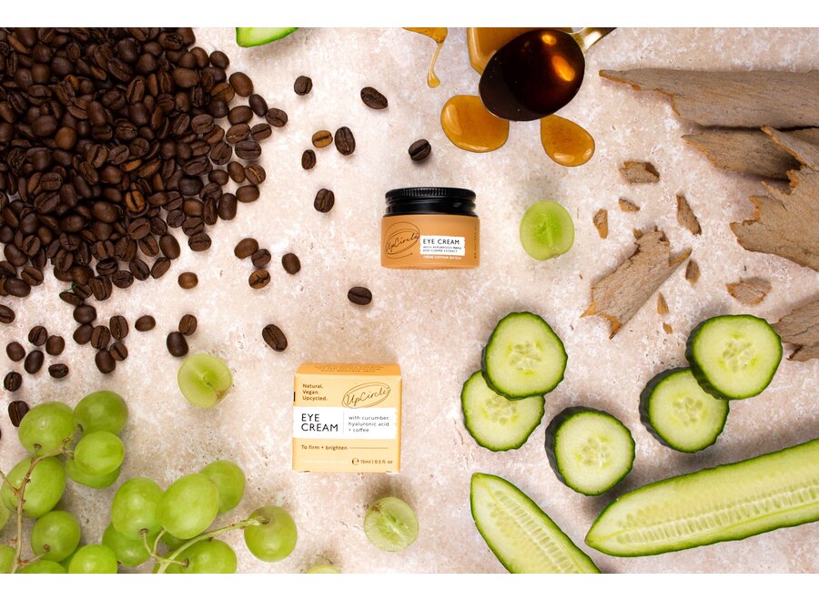 Eye Cream - Upcycled Maple Bark – Cucumber & Hyaluronic Acid + Coffee - 15 ML