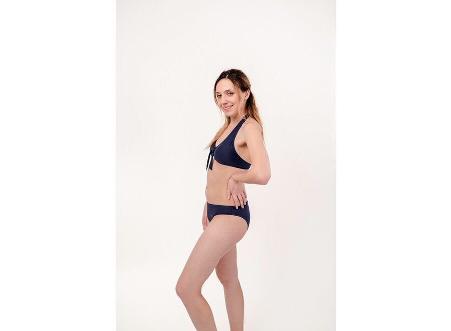 Halter bikini top + menstrual bikini bottoms