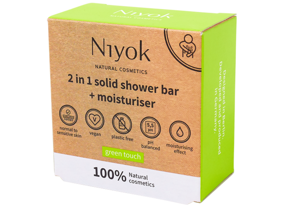 Savon solide + Hydratant – Green Touch – 80G – Un produit 2 en 1 révolutionnaire pour un soin exceptionnel de la peau.