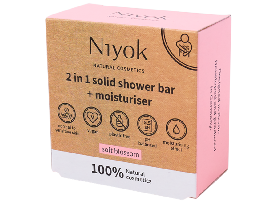 Niyok - Seifenstück + Feuchtigkeitscreme - Soft Blossom - 80G