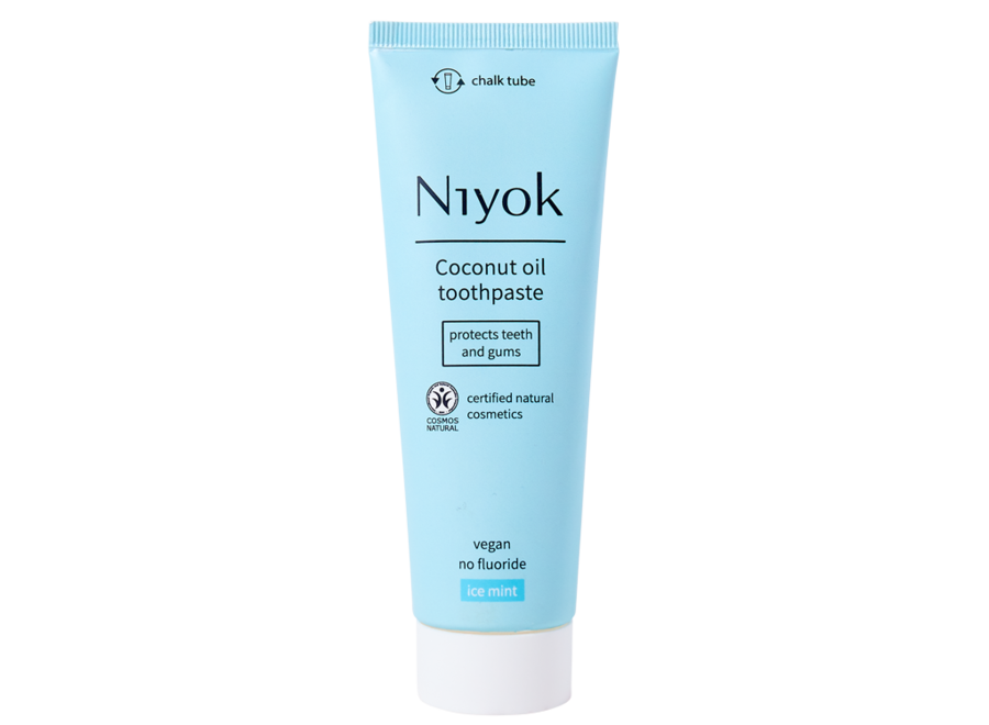 Icy Fresh Smile: 3x Niyok Coconut Oil Toothpaste in Ice Mint, 75 ml