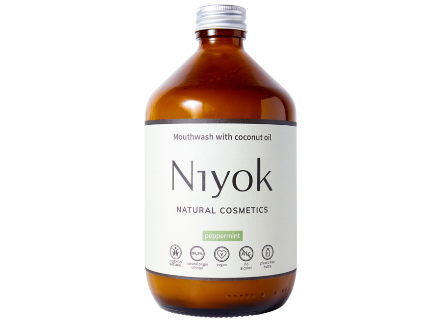Eco-Friendly Essentials: Niyok Coconut Oil Mouthwash 500 ml + Toothpaste and Brush