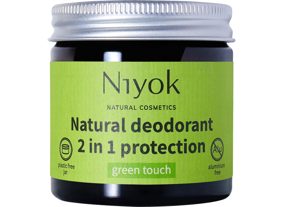 Verwennerij met Green Touch: Niyok Natuurlijke Deodorant, Douchezeepstaaf, Moisturizer en Sisal Zak