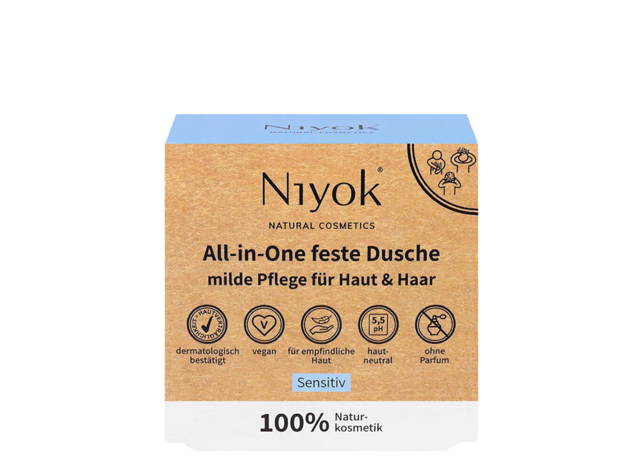 Double the Sensitivity: 2x Niyok All-in-One Solid Shower Bars for Sensitive Skin