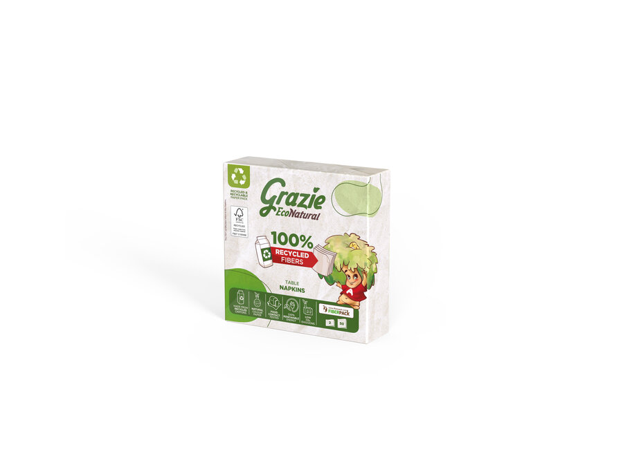 Grazie Natural - 50 napkins - 2 ply