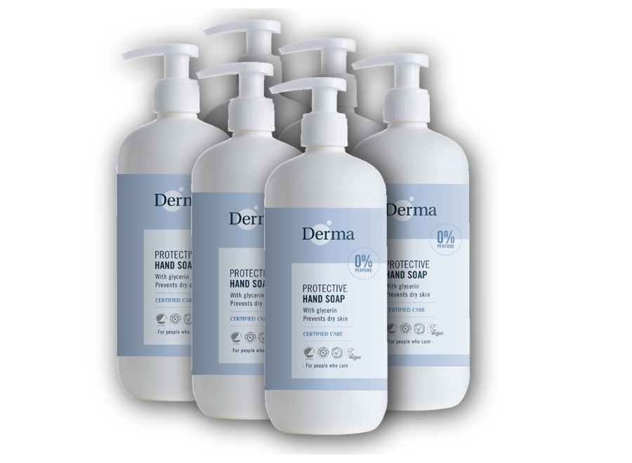 Derma Family - HandSeife - Vorteilspackung - 6 x 500 ML - 100% vegan - Hautfreundlich