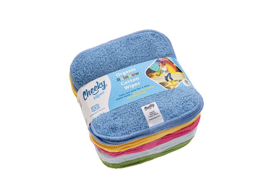 Premium all-in-one kit 25 wipes organic cotton - White or rainbow