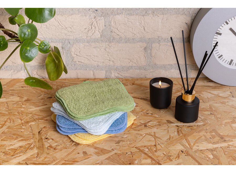 Cheeky Wipes Premium All-in-One Kit organisch katoen - Wasbare Babydoekjes - Grijze doos - Wit of Regenboog