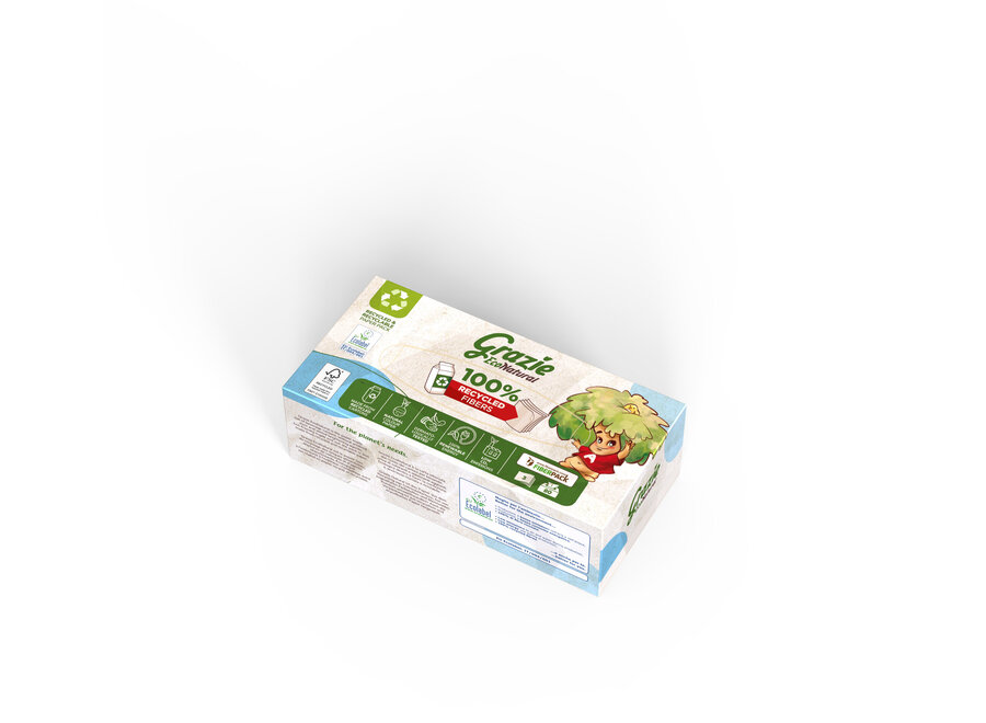 Grazie Natural - Recycled beverage carton - 3-layer - 80 tissues