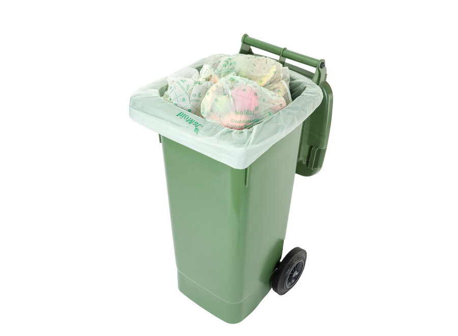 Kompostierbare Containersäcke – 50 × 240 Liter – 5 Rollen