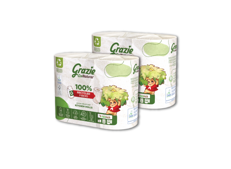 Grazie Natural - 2-Ply Kitchen Paper from Beverage Cartons