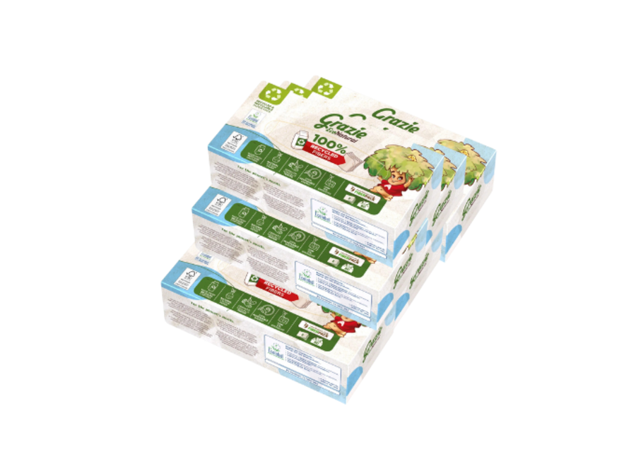 Grazie Natural - Recycled beverage carton - 3-layer - 80 tissues