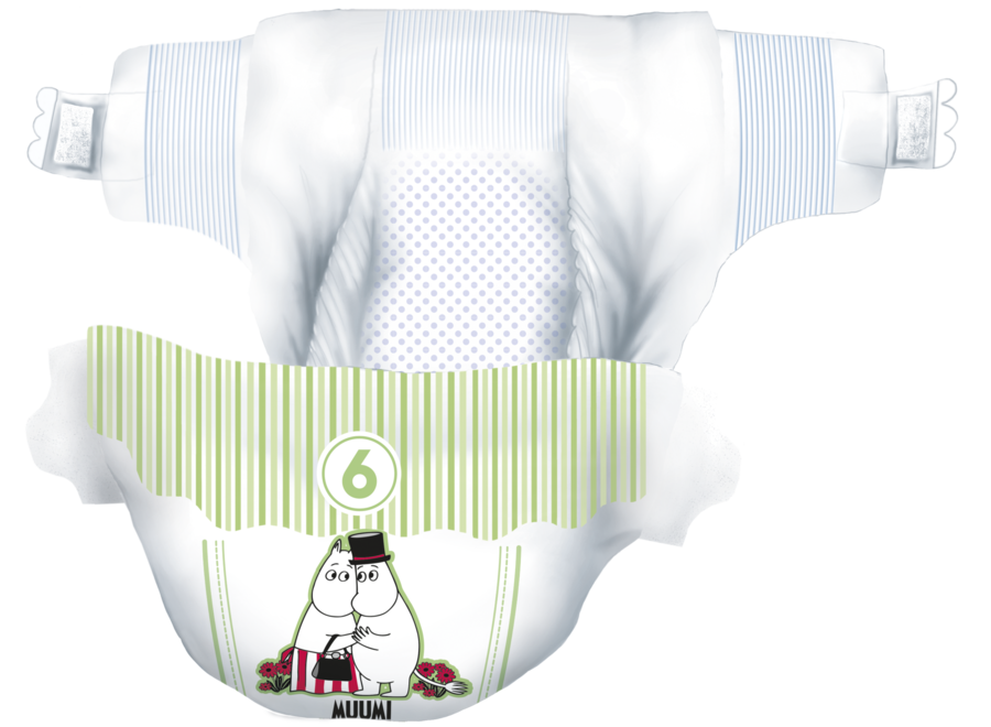 Moomin Baby Eco Wegwerpluiers  - maat 6 - 12 t/m 24 kg  - Voordeel verpakking