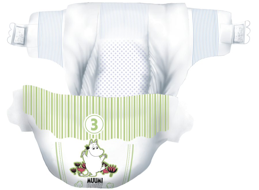 Eco Diapers - size 3 - 5 to 8 kg - Discount packaging