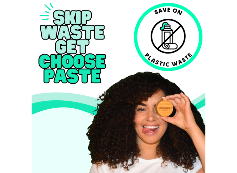 CHOOSE! Kit de démarrage - Tablettes de dentifrice avec pot en bambou  | Écologique et sans plastique