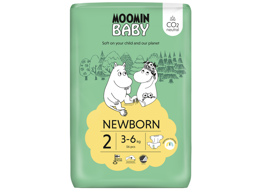 Moomin - Eco Windeln - Größe 2 - 3 bis 6 kg