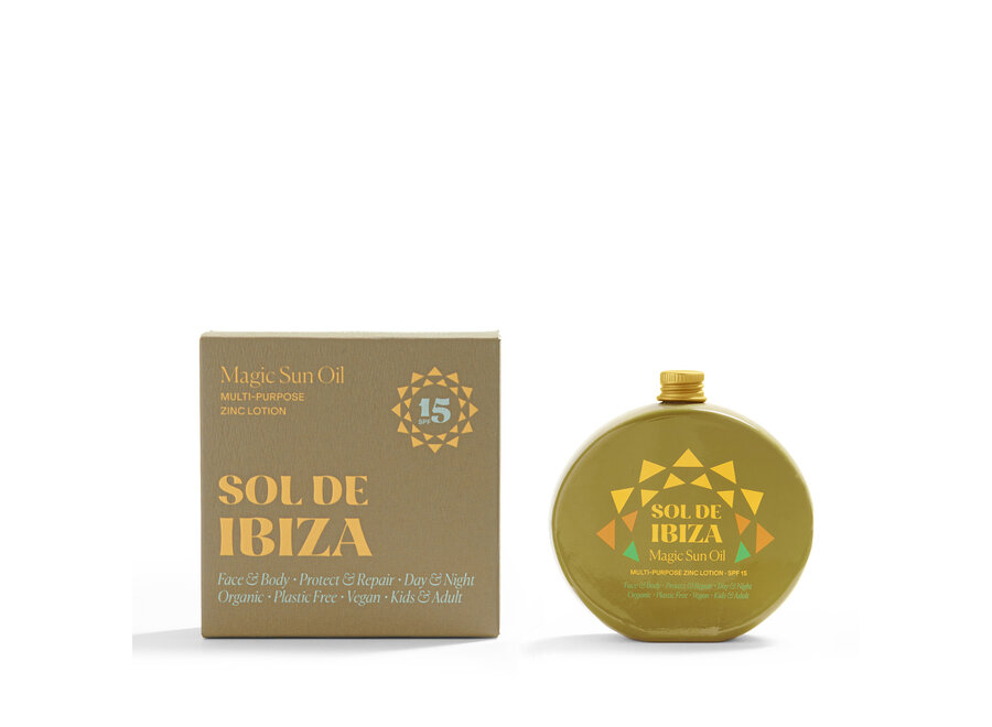 Huile solaire protectrice et réparatrice Sol de Ibiza SPF15 - 30ml pour une protection optimale contre le soleil