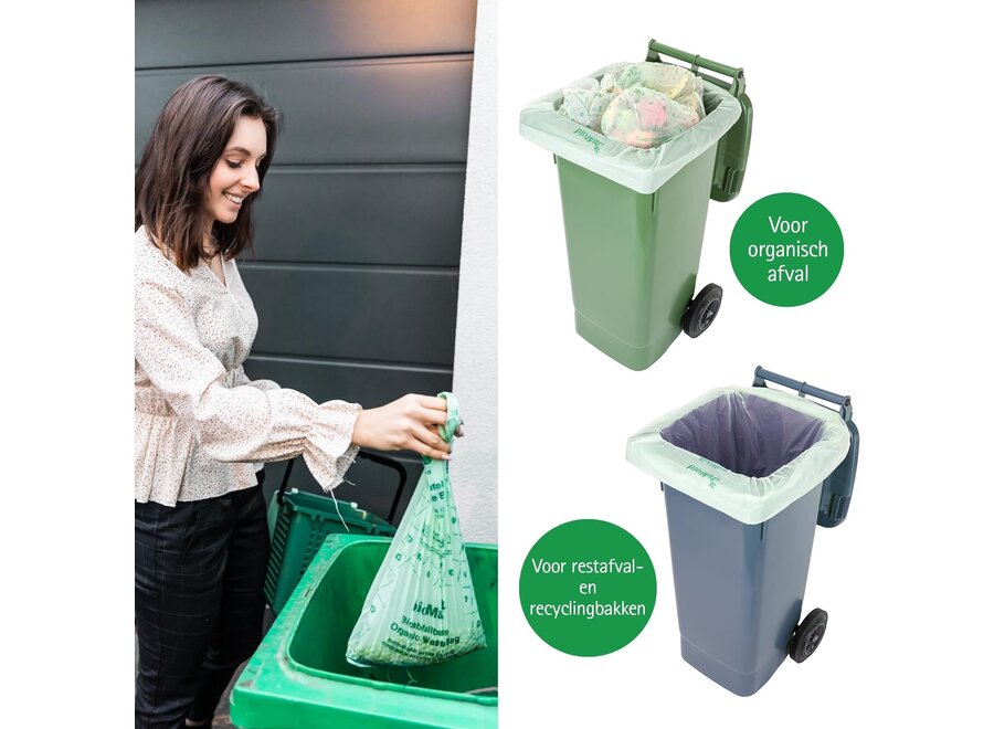 Compostable garbage bags - 1 roll - 10 x 30 liters