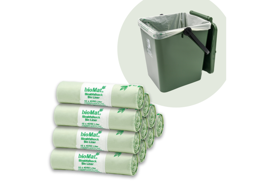 Pack Économique - Sacs à Déchets Compostables - 10 x 30 Litres | Parfait pour l'environnement, certifié et pratique