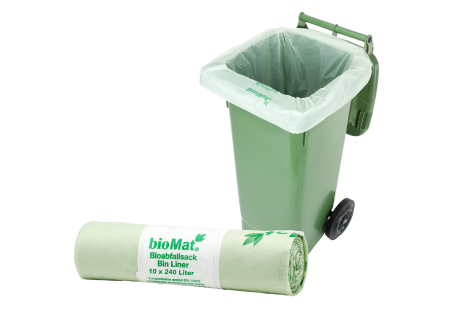 Kompostierbare Containersäcke – 50 × 240 Liter – 5 Rollen