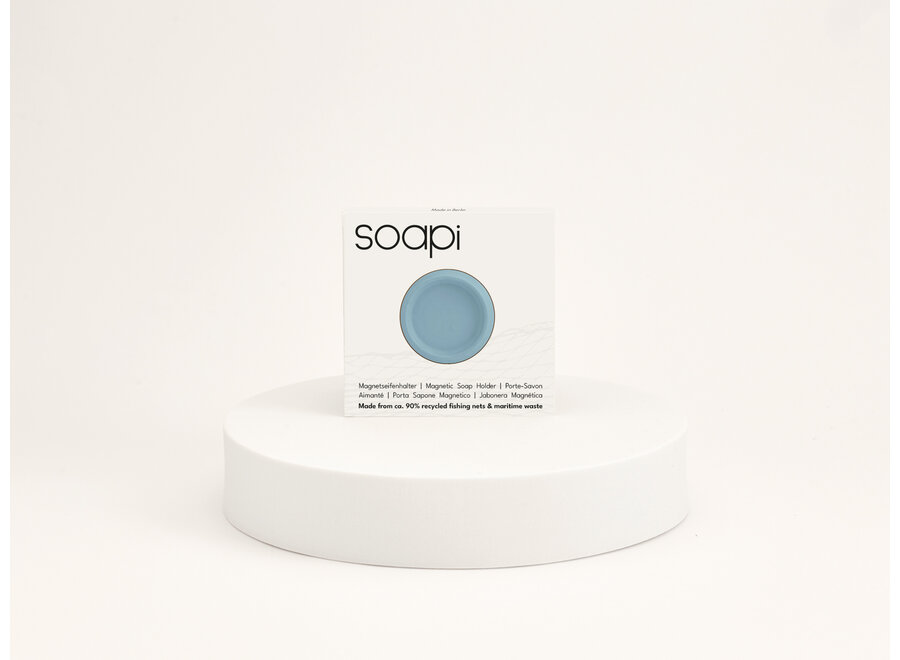 SOAPI Magnetic Soap Holder - Made from recycled fishing nets - Hygienic and dry soap