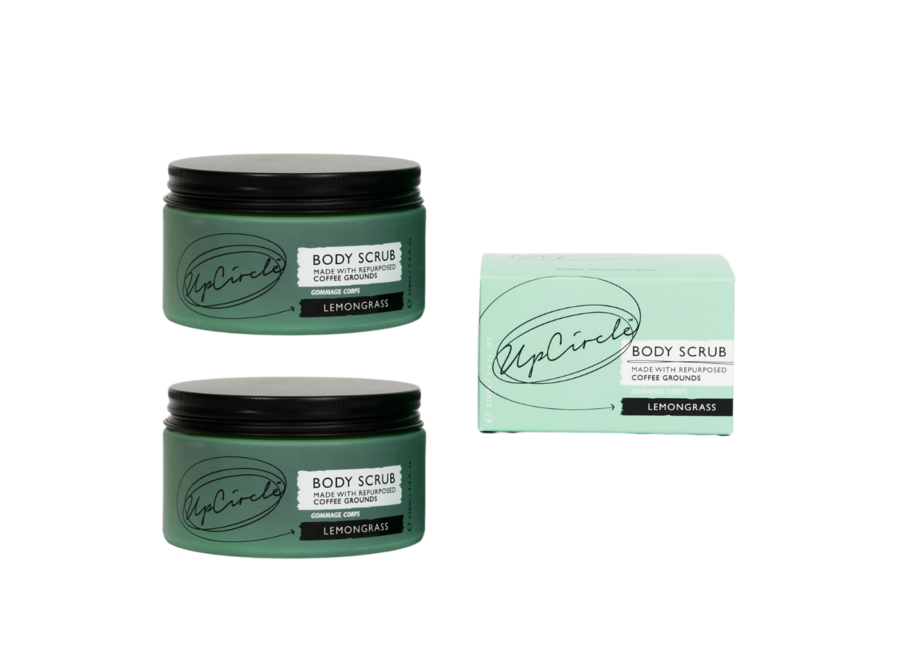 UpCircle - Bodyscrub - Zitronengras - 220 ml - Entfernt abgestorbene Hautzellen - Natürlich und vegan