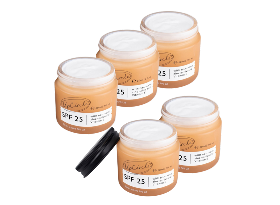 UpCircle Sunscreen - SPF 25 – Upcycled Raspberries – UVA & UVB Filters - Face - 60 ML