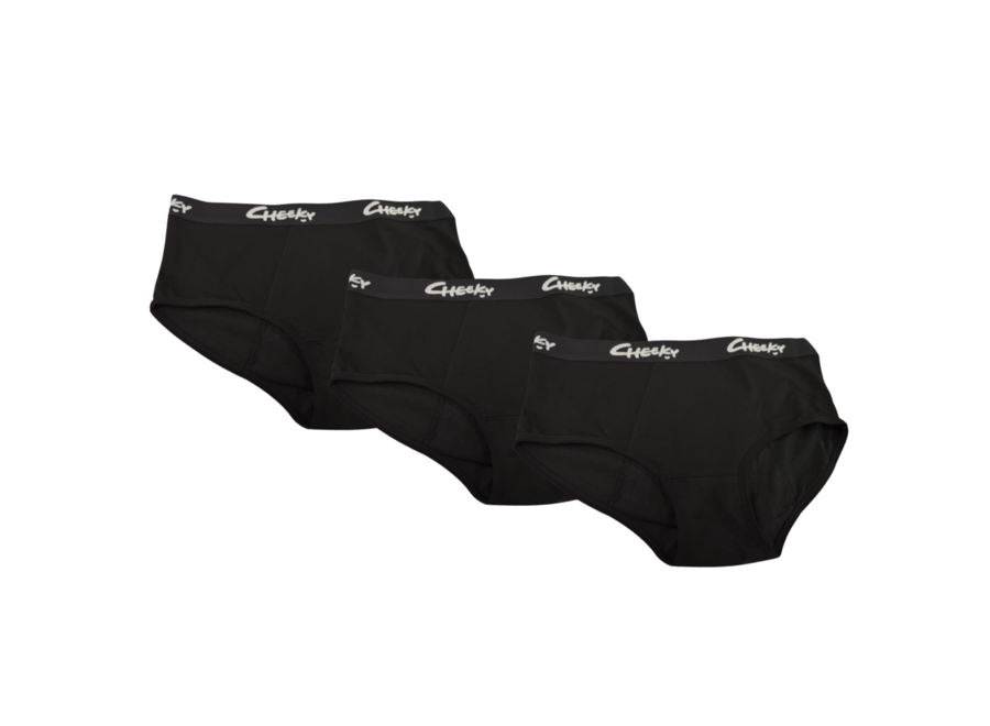Set de 3 - Sous-vêtements menstruels Feeling Free - noir - absorption extra