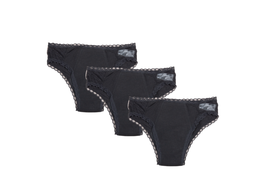 Set of 3 - Menstrual underwear Feeling Fancy - Bamboo - Low Rise
