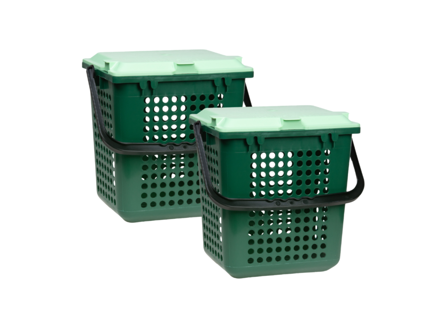 Biomat - Airbox mit Löchern - Abfallbehälter - 10 Liter - Geruchsfreier Behälter - Optimale Belüftung