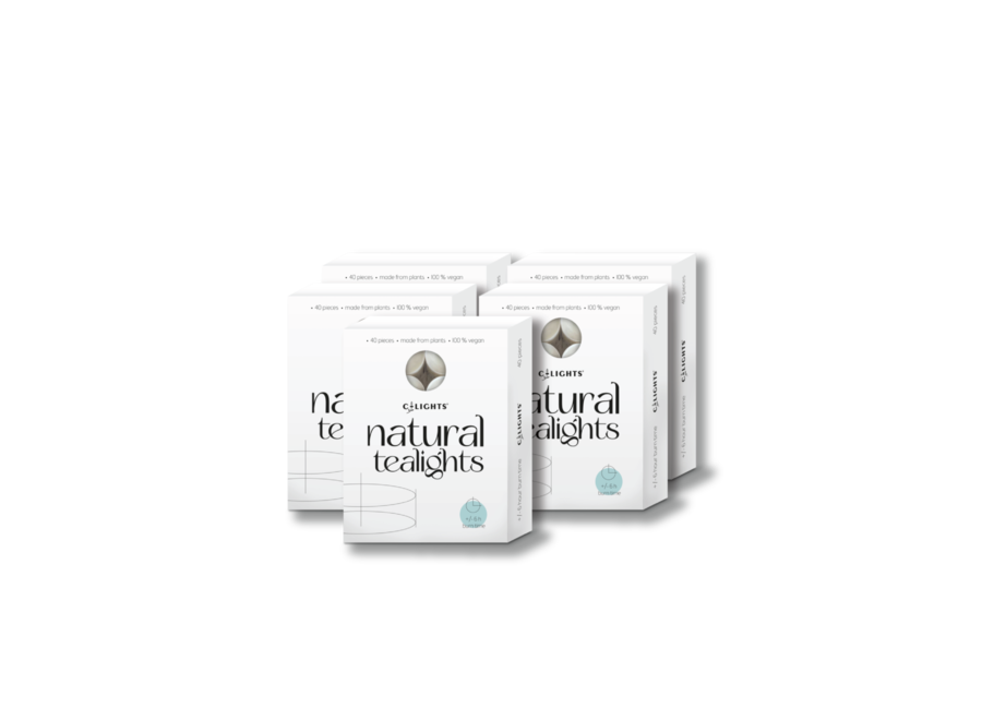 Natural tea light – Vegetable wax & 6-hour burn time