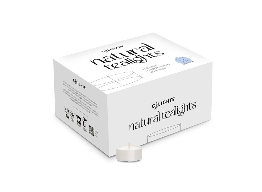 Natural tea light – Vegetable wax & 6-hour burn time