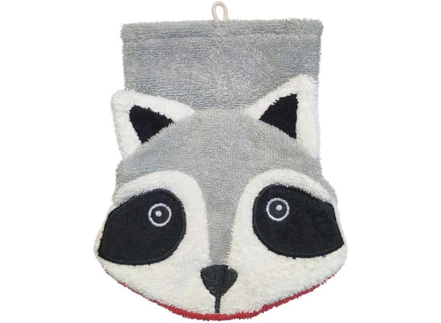 Waschlappen - Waschbär Wanda groß - Bio-Baumwolle - weiche Kuscheltiere