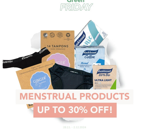 Ausgewählte Menstruationsprodukte bis zu 30 % Rabatt