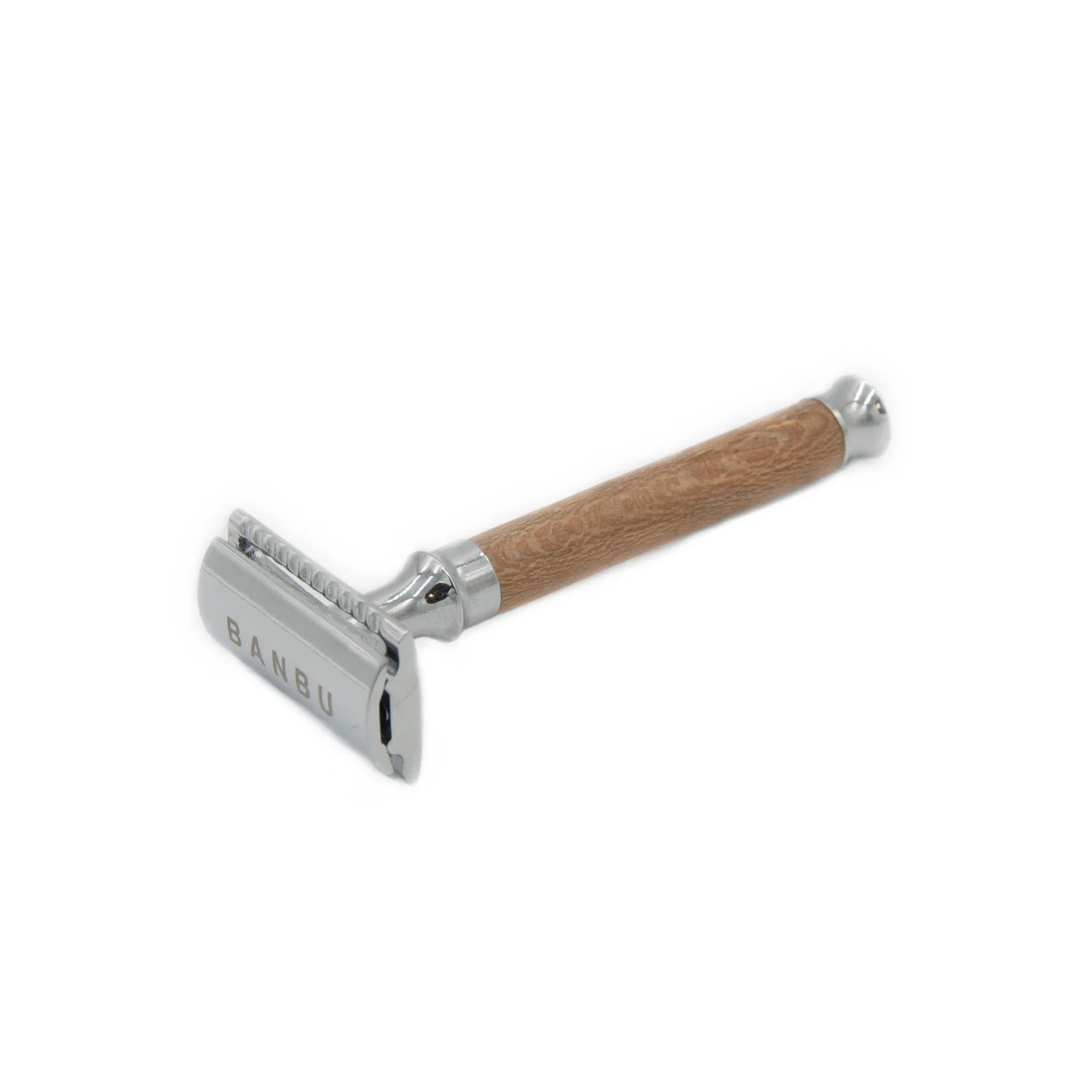 duurzaam cadeau banbu scheermes hout en roestvrij staal