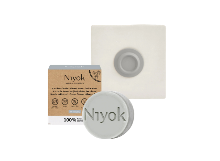 Ensemble porte-savon magnétique SOAPI, barre de douche Niyok et crème hydratante