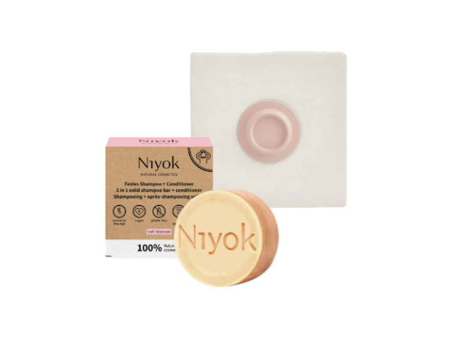 Ensemble porte-savon magnétique SOAPI et shampoing solide 2 en 1 Niyok