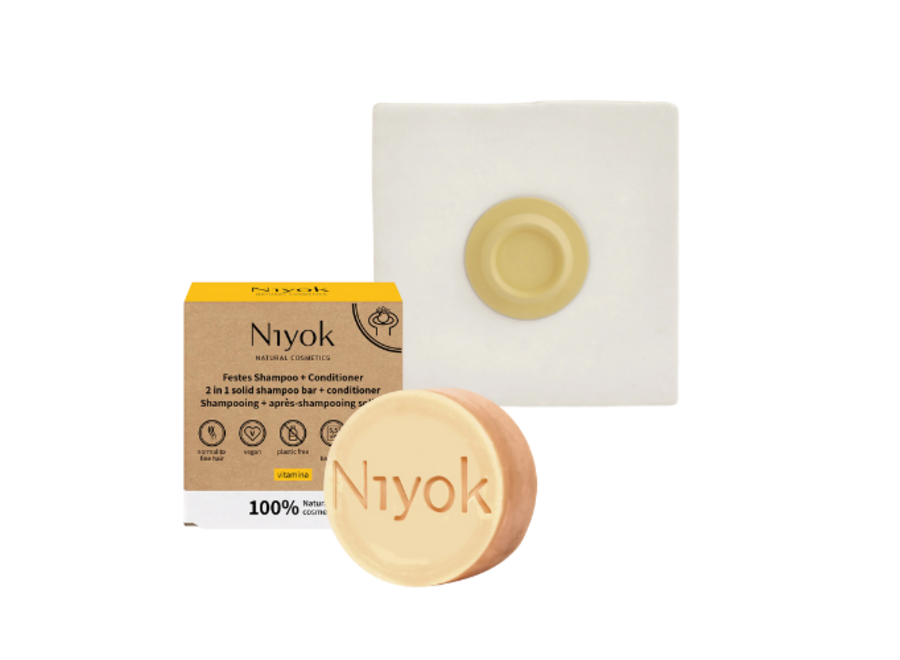 Ensemble porte-savon magnétique SOAPI et shampoing solide 2 en 1 Niyok