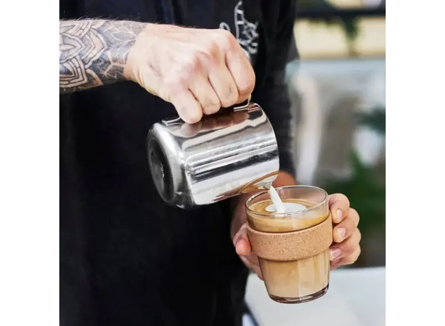 Brew Cork - herbruikbare koffiebeker - Zwart M (340 ml) - verschillende designs