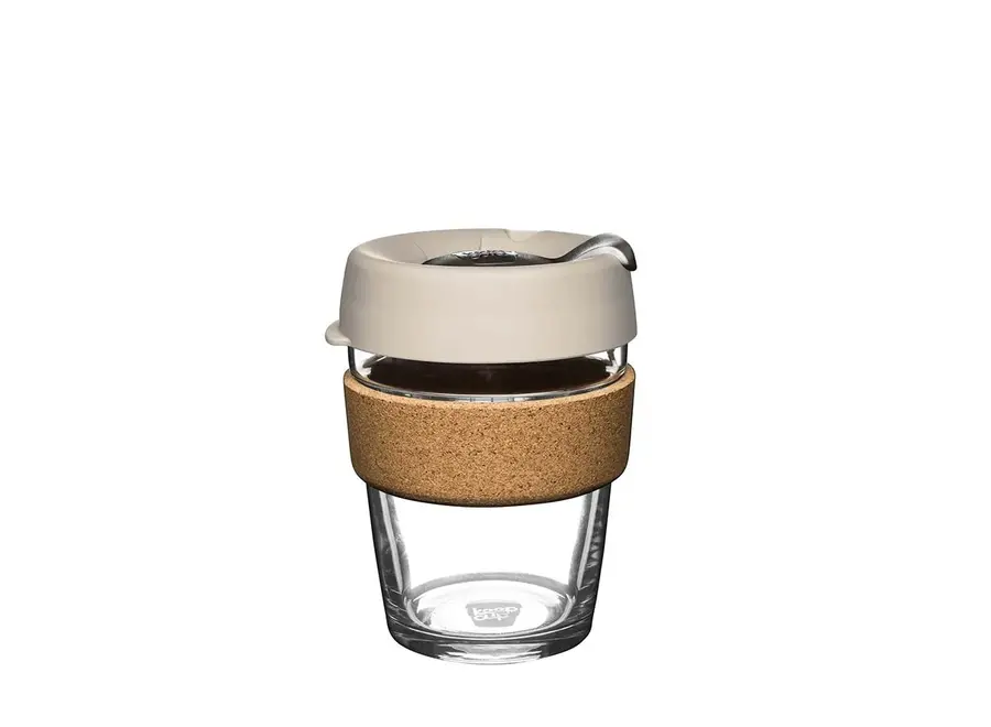 Brew Cork - herbruikbare koffiebeker - Zwart M (340 ml) - verschillende designs